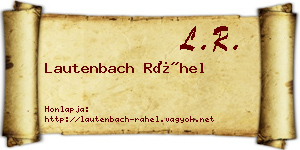 Lautenbach Ráhel névjegykártya